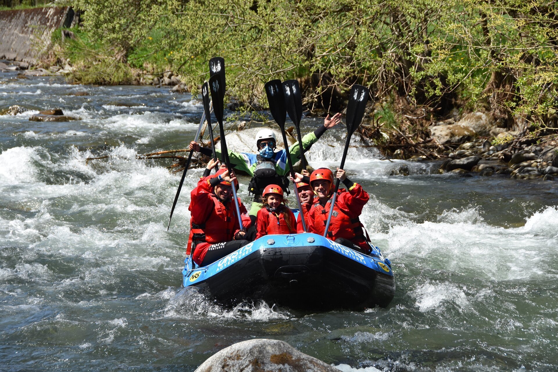 rafting per famiglie sul fiume Noce in Val di Sole con Ursus Adventures