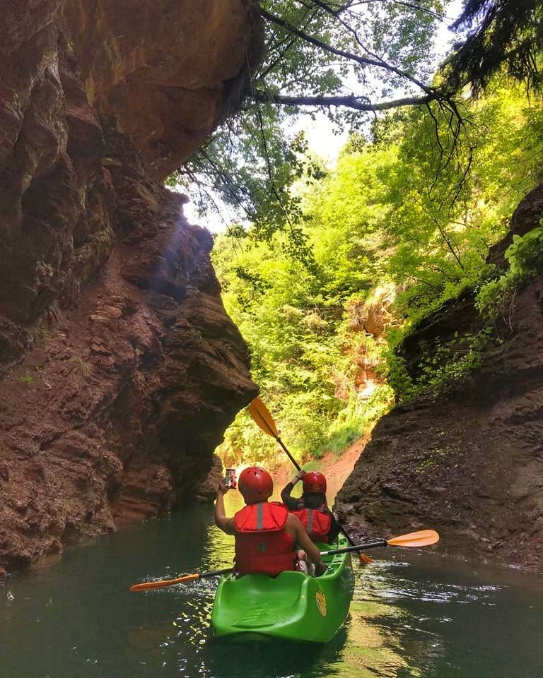 Canoa nelle gole del Rio Novella