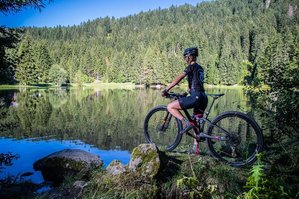 E-bike in Val di Sole al tramonto